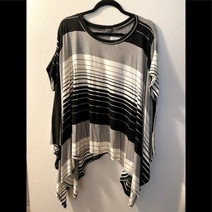 West Kei - Short sleeve draped woman shirt.